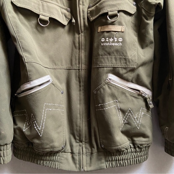 Westbeach khaki winter Adapt series hooded jacket Sz M - Picture 3 of 10